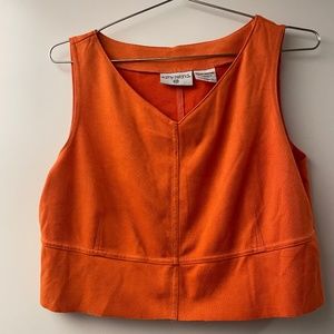 Kathy Ireland Cropped Suede Tank